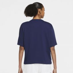 Теннисная футболка женская Nike Court Tee SSNL Court binary blue