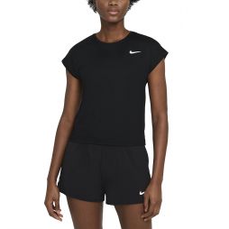 Теннисная футболка женская Nike Court Victory Top SS black/white