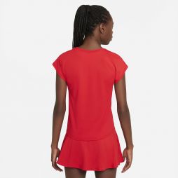 Теннисная футболка женская Nike Court Victory Top SS university red/white