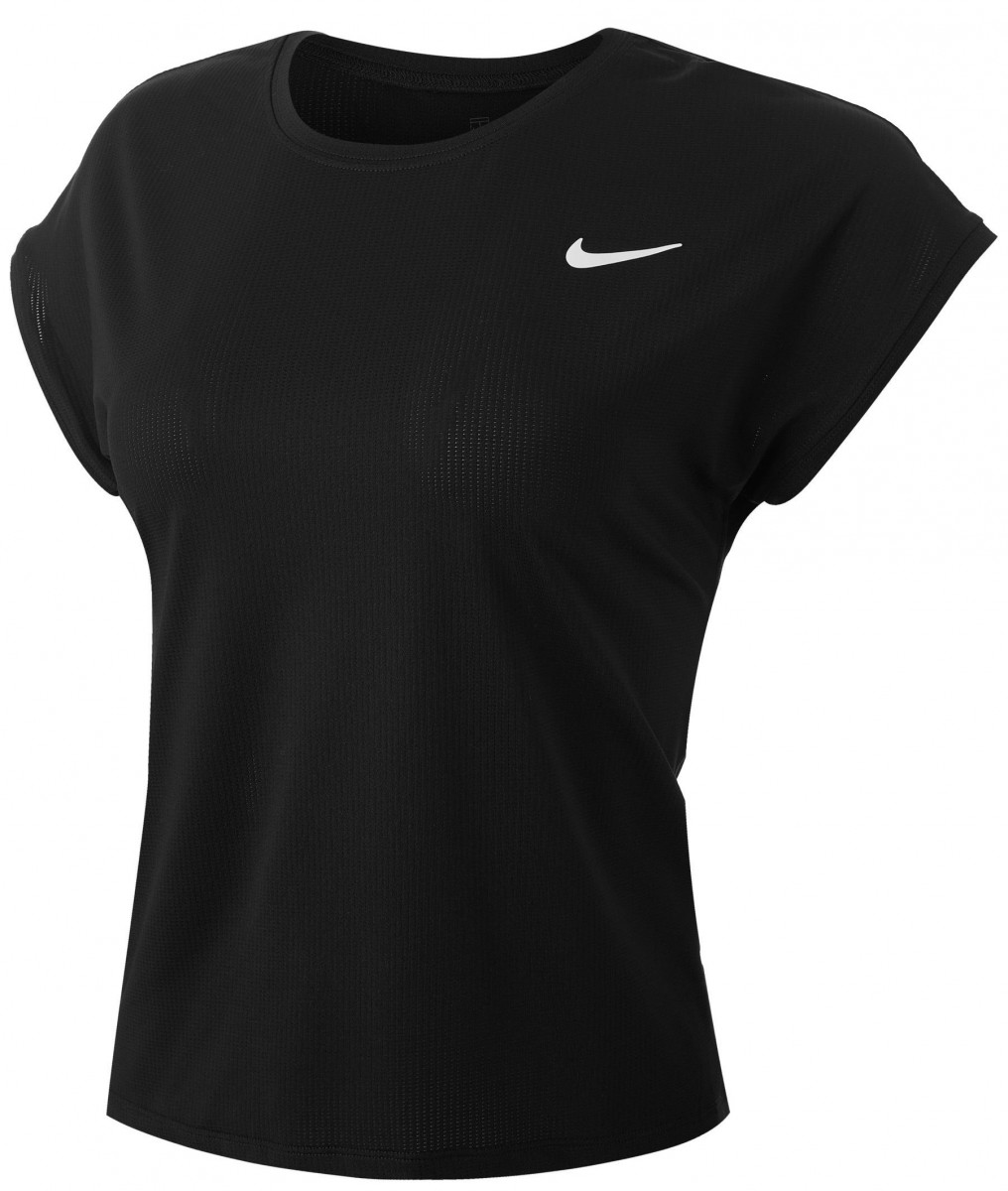 Теннисная футболка женская Nike Court Victory Top SS black/white