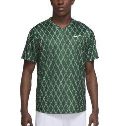 Теннисная футболка мужская Nike Court Victory Top Printed george green/white