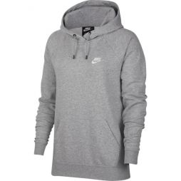 Реглан женский Nike Sportswear Essential Hoodie PO Fleece dark grey heather/white Реглан женский Nike Sportswear Essential Hoodie PO Fleece dark grey heather/white
