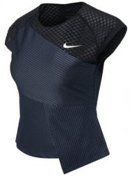 Теннисная футболка женская Nike Court Advanced Slam Top black/white