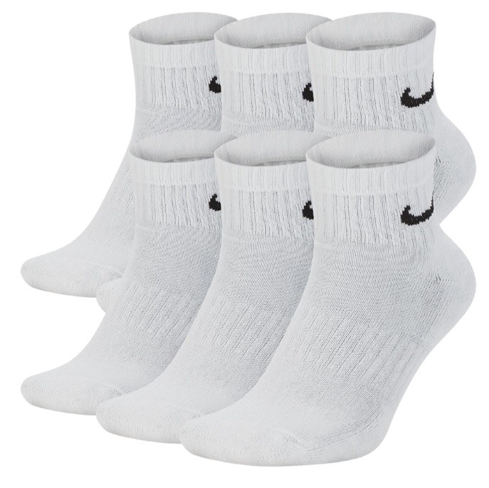 Nike Everyday Cushioned Quarter 1-pair/white/black