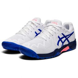 Детские теннисные кроссовки Asics Gel-Resolution 8 GS white/lapis lazuli blue Детские теннисные кроссовки Asics Gel-Resolution 8 GS white/lapis lazuli blue