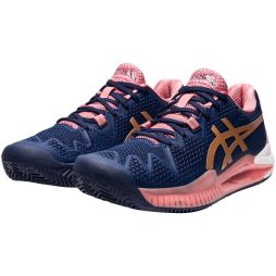 Теннисные кроссовки женские Asics Gel-Resolution 8 ГРУНТ peacoat/rose gold Теннисные кроссовки женские Asics Gel-Resolution 8 ГРУНТ peacoat/rose gold
