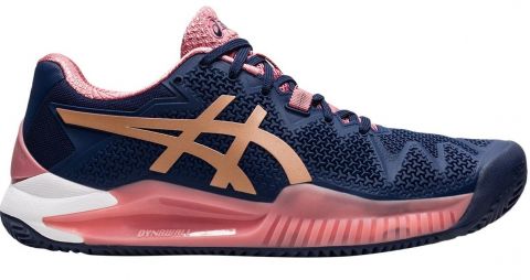 Теннисные кроссовки женские Asics Gel-Resolution 8 ГРУНТ peacoat/rose gold Теннисные кроссовки женские Asics Gel-Resolution 8 ГРУНТ peacoat/rose gold