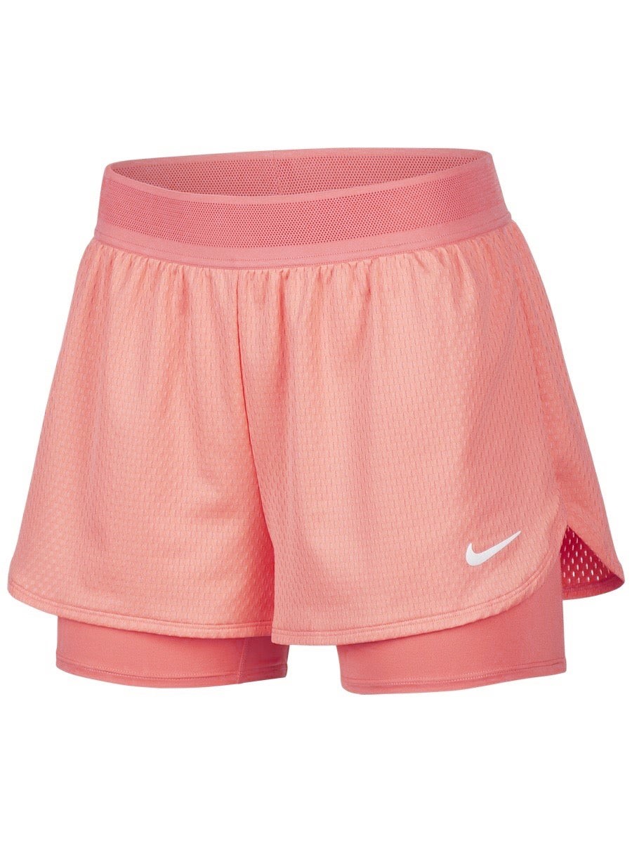Теннисные шорты женские Nike Court W Dry Flex Elevated Essential Short sunblush/white