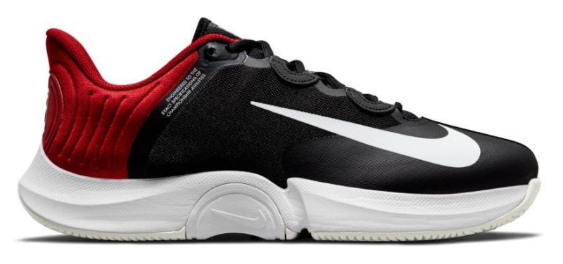 Теннисные кроссовки мужские Nike Air Zoom GP Turbo black/white gym red light bone