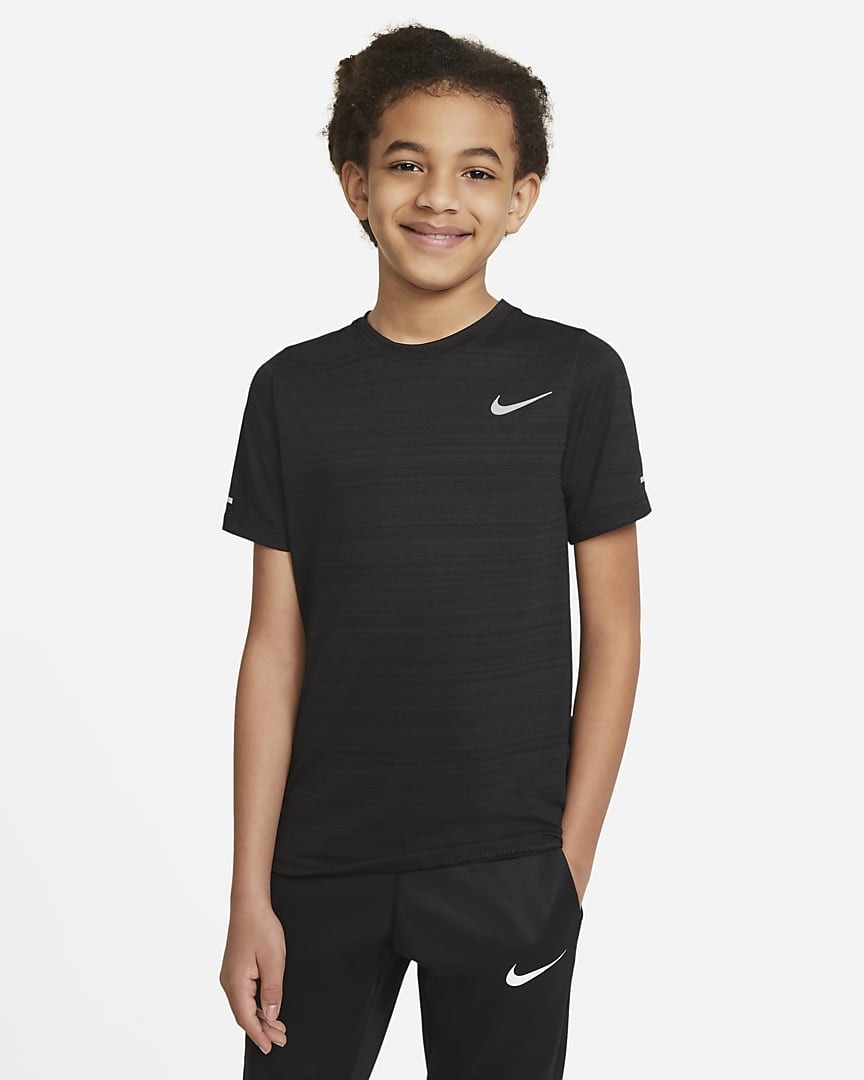 Теннисная футболка детская Nike SS Miler Top black