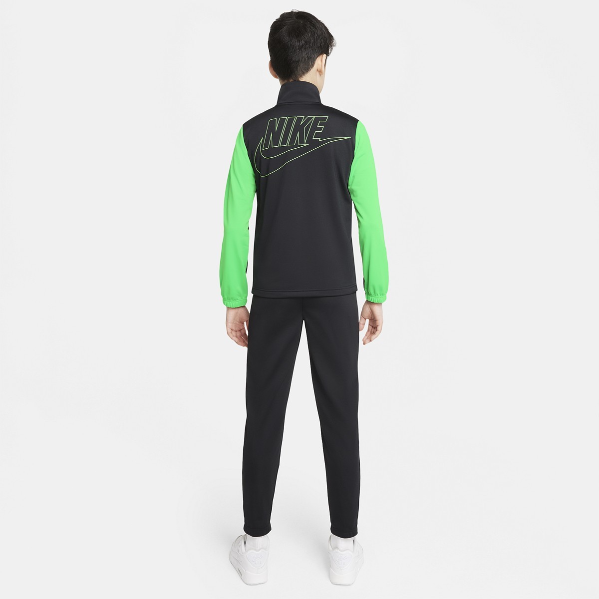 Спортивный костюм детский Nike Swoosh Poly Tracksuit black/green spark/green strike