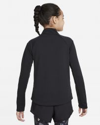 Тенісна футболка дитяча Nike Girls 1/2 Zip Long Sleeve Top black Тенісна футболка дитяча Nike Girls 1/2 Zip Long Sleeve Top black