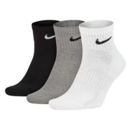 Nike Everyday Cushioned Quarter Ankle 3-pack/black/grey/white Nike Everyday Cushioned Quarter Ankle 3-pack/black/grey/white