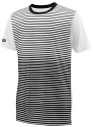 Тенісна футболка дитяча Wilson Team Striped Crew black/white Тенісна футболка дитяча Wilson Team Striped Crew black/white