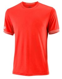 Теннисная футболка мужская Wilson Team Solid Crew T-Shirt Men red/white Теннисная футболка мужская Wilson Team Solid Crew T-Shirt Men red/white
