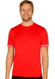 Теннисная футболка мужская Wilson Team Solid Crew T-Shirt Men red/white Теннисная футболка мужская Wilson Team Solid Crew T-Shirt Men red/white