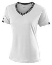 Теннисная футболка женская Wilson Team V-Neck T-Shirt Women white/black Теннисная футболка женская Wilson Team V-Neck T-Shirt Women white/black