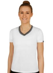 Теннисная футболка женская Wilson Team V-Neck T-Shirt Women white/black Теннисная футболка женская Wilson Team V-Neck T-Shirt Women white/black