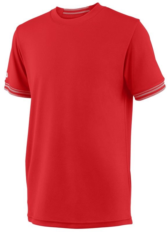 Теннисная футболка детская Wilson Team Solid Crew T-Shirt red/white