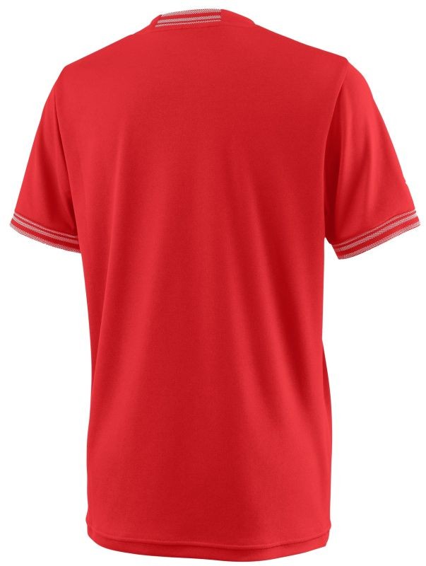 Теннисная футболка детская Wilson Team Solid Crew T-Shirt red/white