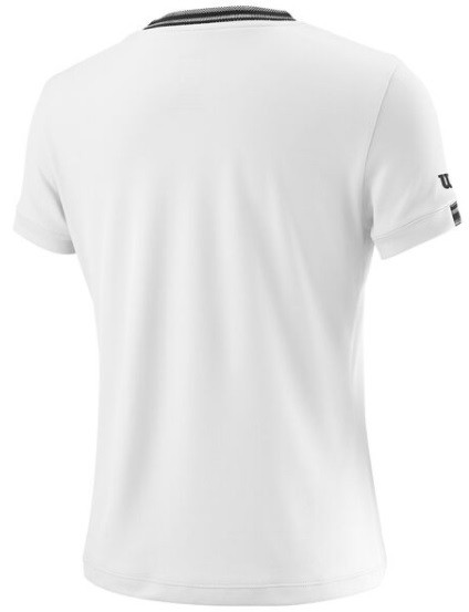 Теннисная футболка детская Wilson Team V-Neck T-Shirt white/black