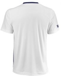 Теннисная футболка мужская Wilson Team Striped Crew blue depths