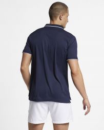 Теннисная футболка мужская Nike Court Dry Team Polo obsidian/white/white/white