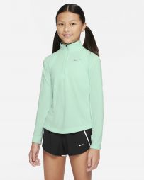 Тенісна футболка дитяча Nike Girls 1/2 Zip Long Sleeve Top mint foam Тенісна футболка дитяча Nike Girls 1/2 Zip Long Sleeve Top mint foam