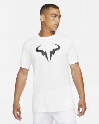 Теннисная футболка мужская Nike Court Tee Rafa white/black