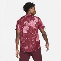 Теннисная футболка мужская Nike Court Victory Printed Tennis Top pomegranate/white