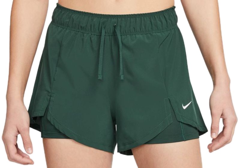 Теннисные шорты женские Nike Flex 2in1 Short pro green/pro green/white