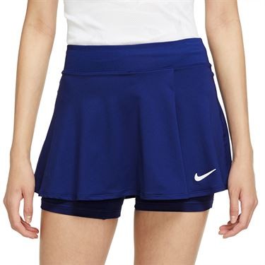 Теннисная юбка женская Nike Flouncy Skirt deep royal blue/white