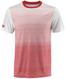 Тенісна футболка дитяча Wilson Team Striped Crew wilson red/white Тенісна футболка дитяча Wilson Team Striped Crew wilson red/white