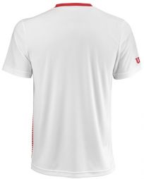 Тенісна футболка дитяча Wilson Team Striped Crew wilson red/white Тенісна футболка дитяча Wilson Team Striped Crew wilson red/white