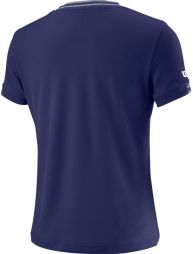 Тенісна футболка дитяча Wilson Team V-Neck T-Shirt blue depths Тенісна футболка дитяча Wilson Team V-Neck T-Shirt blue depths