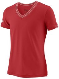 Тенісна футболка дитяча Wilson Team V-Neck T-Shirt red Тенісна футболка дитяча Wilson Team V-Neck T-Shirt red