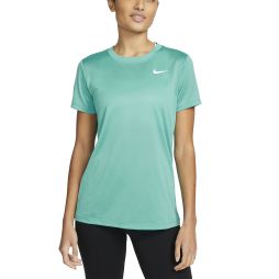 Теннисная футболка женская Nike Leg Tee Crew washed teal