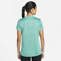 Теннисная футболка женская Nike Leg Tee Crew washed teal