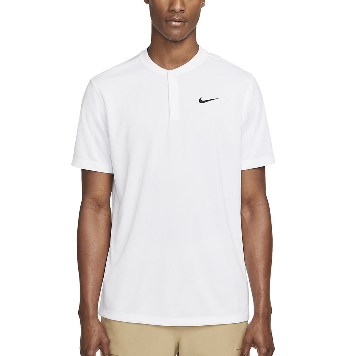 Теннисная футболка мужская Nike Blade Solid Polo white/black