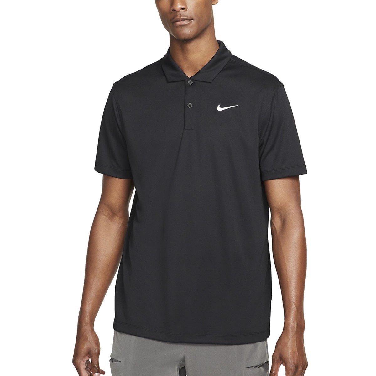 Теннисная футболка мужская Nike Court Solid Polo black/white