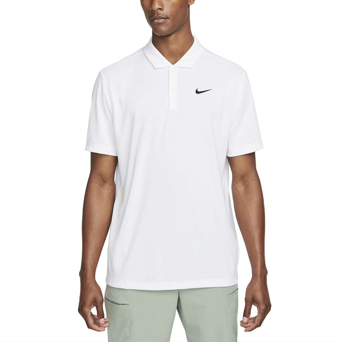 Теннисная футболка мужская Nike Court Solid Polo white/black
