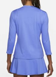 Теннисная футболка женская Nike Court Victory Top 3/4 Sleeve blue/white