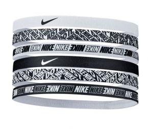 Резинка на голову Nike Printed Headbands 6PK white/white/white Резинка на голову Nike Printed Headbands 6PK white/white/white