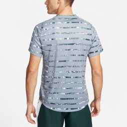 Теннисная футболка мужская Nike Court Striped Victory Top ashen slate/white