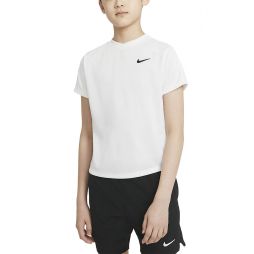 Тенісна футболка дитяча Nike Court Victory SS Top white/white/black Тенісна футболка дитяча Nike Court Victory SS Top white/white/black