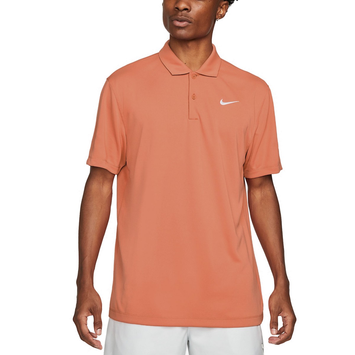 Теннисная футболка мужская Nike Court Solid Polo mader root/white