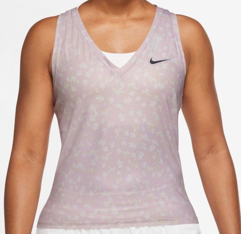 Теннисная майка женская Nike Court Victory Tank Printed regal pink/black