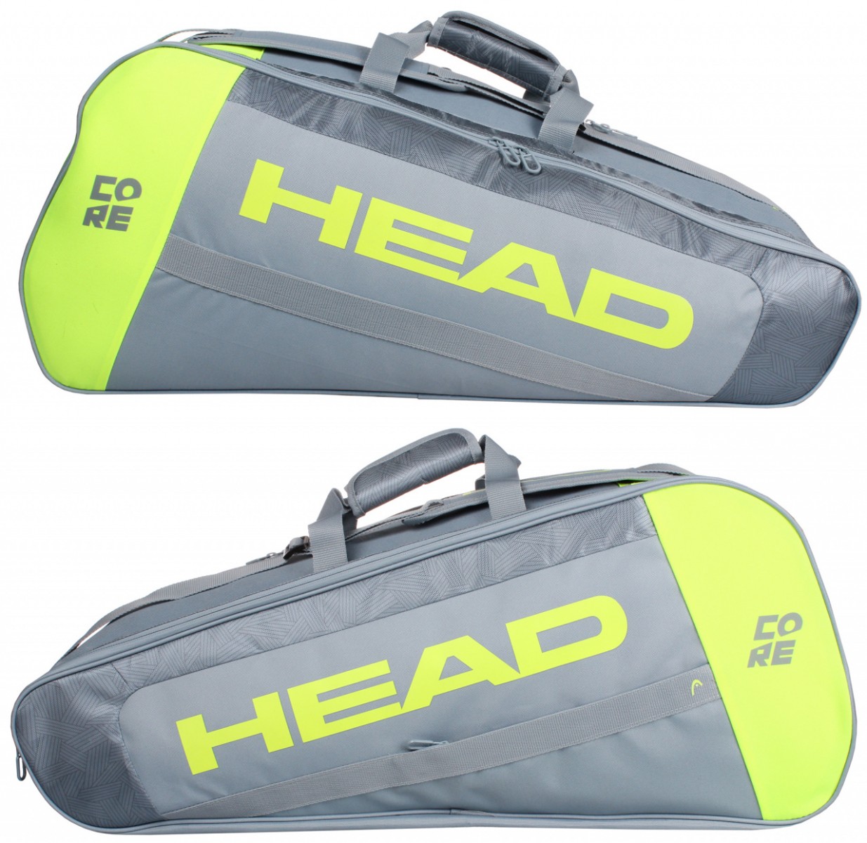 Теннисная сумка Head Core 9R Supercombi grey/neon yellow