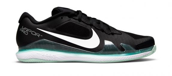 Тенісні кросівки чоловічі Nike Air Zoom Vapor Pro Грунт black/white/mint foam Тенісні кросівки чоловічі Nike Air Zoom Vapor Pro Грунт black/white/mint foam
