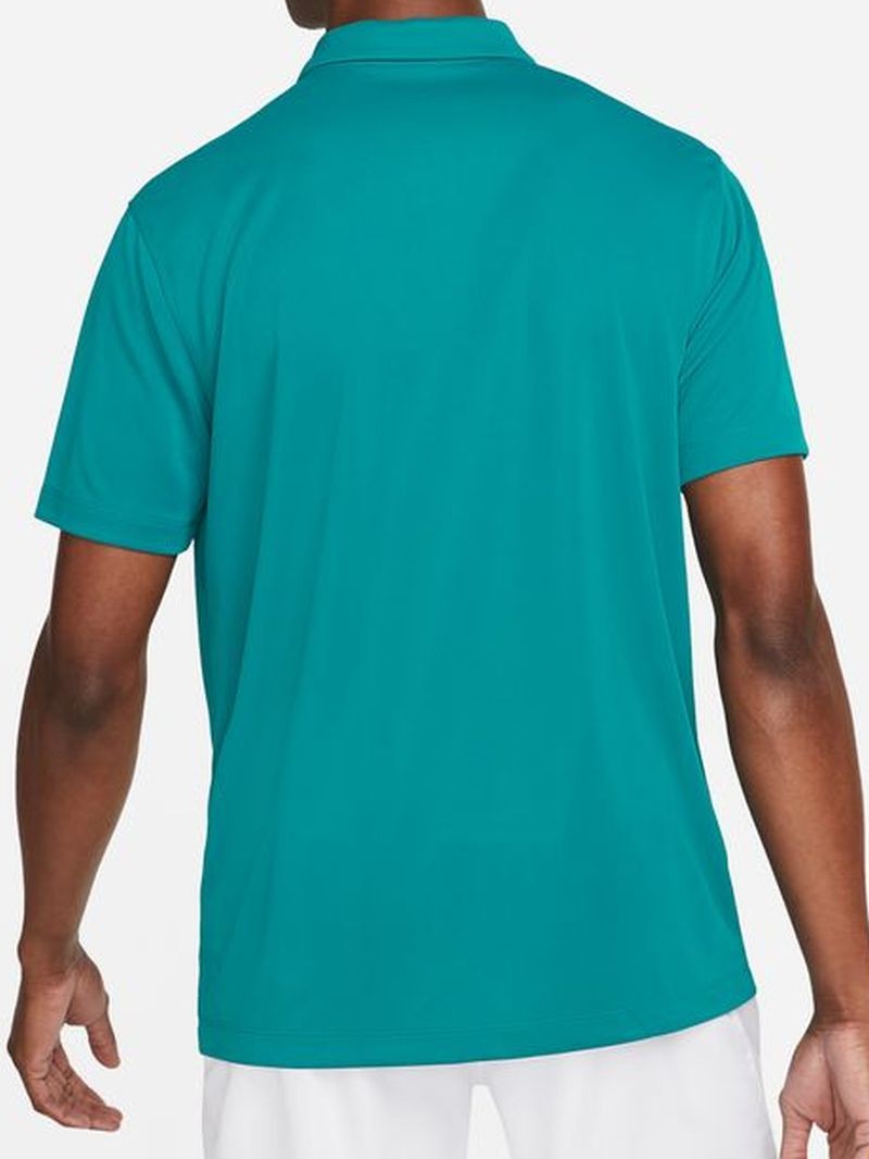 Теннисная футболка мужская Nike Court Solid Polo bright spruce/white